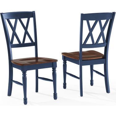 Shelby 2-Piece Dining Chair Set In Navy