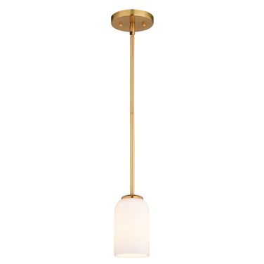 Shelby 5 Inch 1 Light Mini Pendant In Natural Brass