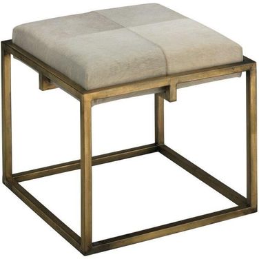 Shelby Hide Stool In White