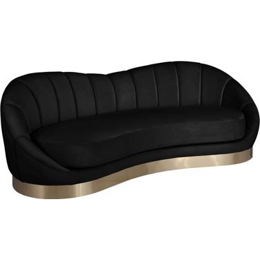 Shelly Velvet Sofa In Black