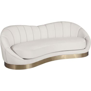 Shelly Velvet Sofa In Cream