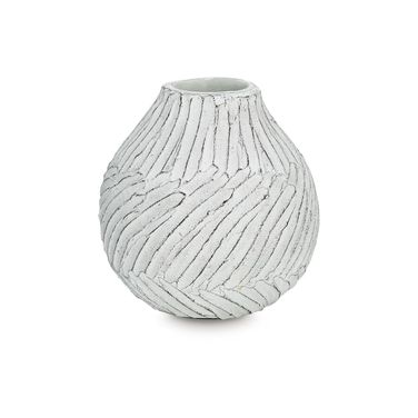 Shelvie Large Vase In Distressed White