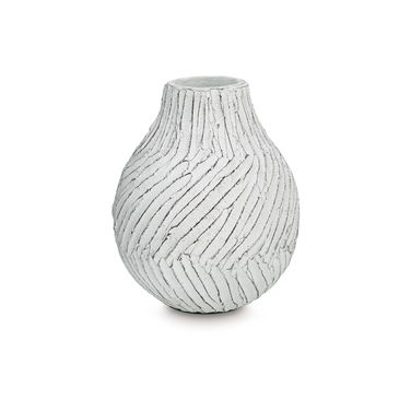 Shelvie Small Vase In Distressed White