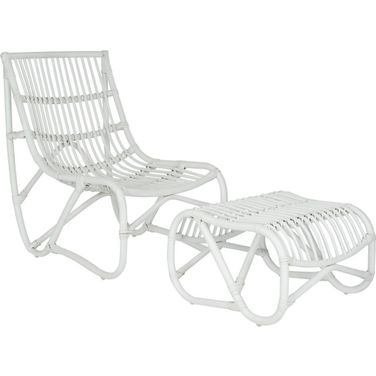 Shenandoah White Chair and Ottoman