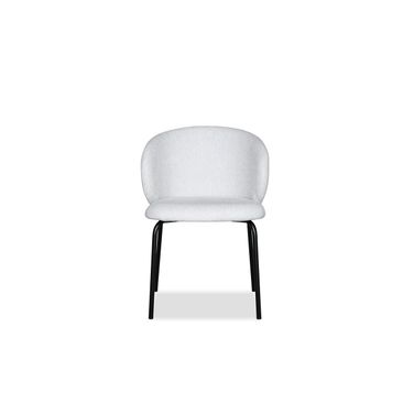 Shepley Dining Chair Set of 2 Black Powder Coated Steel Base In Poplar Weave