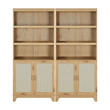 Sheridan Bookcase Cabinet Set of 2 In Nature