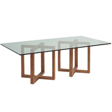 Palm Desert Sheridan Glass Top Dining Table In Sonoran 01-0575-870-84C