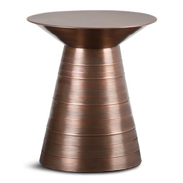 Sheridan Metal Accent Table In Aged Copper