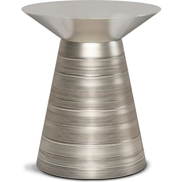 Sheridan Metal Accent Table In Antique Silver