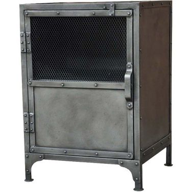 Sheridan Metal Side Cabinet In Silver