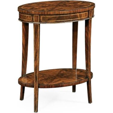 Sherwood Oak Mahogany Oval Lamp Table