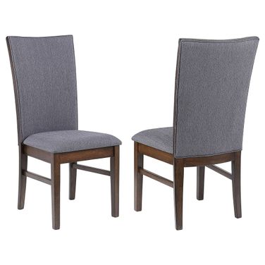Sherwood Upholstered Dining Side Chair Set of 2 In Grey and Brown