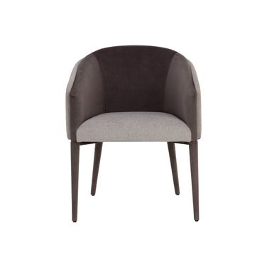 Sheva Dining Armchair In Ernst Sandstone and Meg Ash
