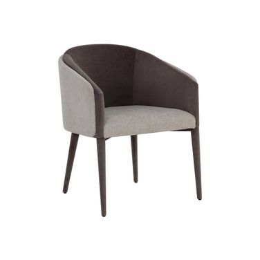 Sheva Dining Armchair In Ernst Sandstone and Meg Ash