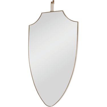 Shield Mirror In Polished Brass