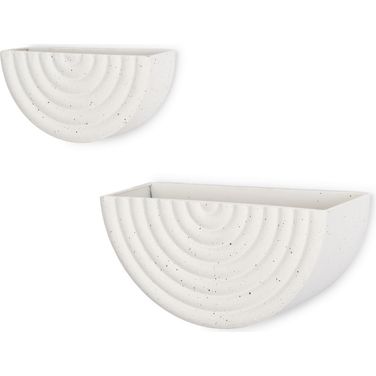 Shilo Wall Planter Set of 2 In White