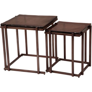 Shimai 2-Piece Nesting Tables In Bronze