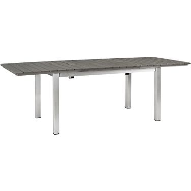 Shore Silver Gray Outdoor Patio Wood Dining Table