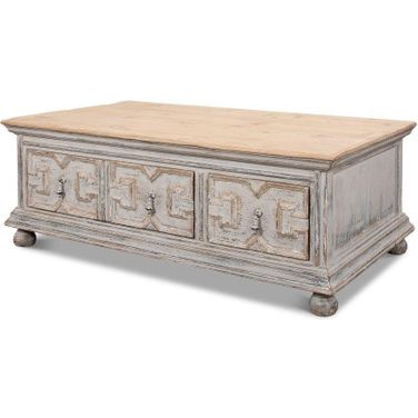 Shoreline Base And Crown White Cocktail Table