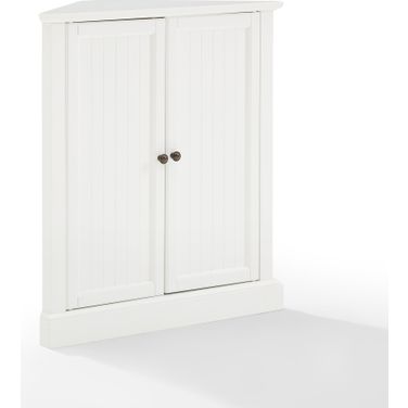 Shoreline Stackable Corner Kitchen Storage Pantry In White