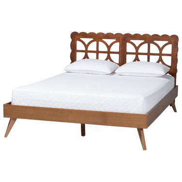 Shukura Queen Platform Bed In Ash Walnut