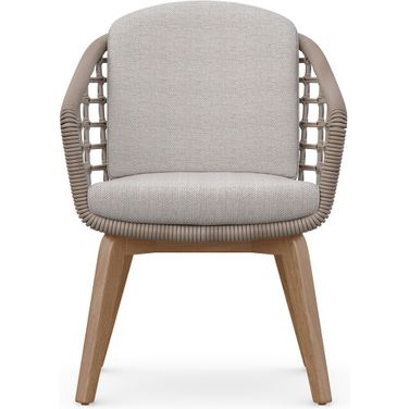 Sicily Dining Chair Set of 2 with Cushion In Desert and Clay
