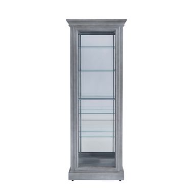 Side Entry Accent Curio In Gray