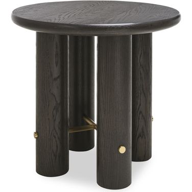 26 Inch Round Side Table In Mocha