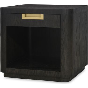 26 Inch Square Side Table In Mocha