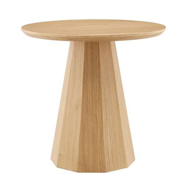 Sidney 24 Inch Round Side Table In Oak