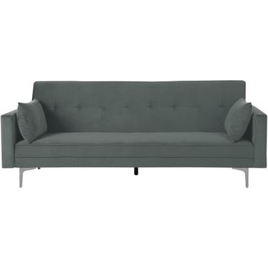 Siena Velvet Convertible Sleeper Sofa In Gray