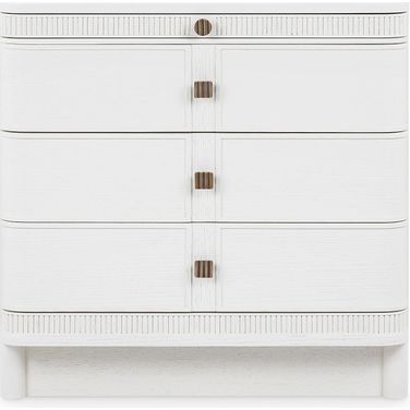 Sienna 3-Drawer Side Table In Glazed Whisper White