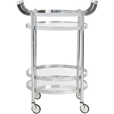 Sienna Chrome 2 Tier Round Bar Cart