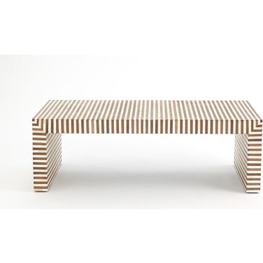 Sienna Coffee Table In Walnut And Bone