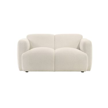 Sierra 61 Inch Loveseat with Rounded Arms In Ivory