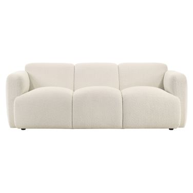 Sierra 83 Inch Sofa with Rounded Arms In Ivory