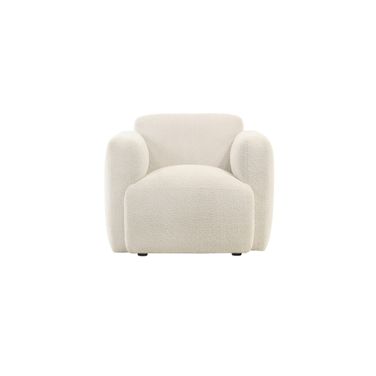 Sierra Accent Chair with Rounded Arms In Ivory