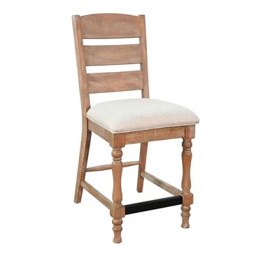 Sierra Counter Stool Set of 2 with Cushion Seat In Amber