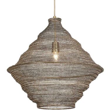 Sigh Woven 1 Light Pendant In Brass