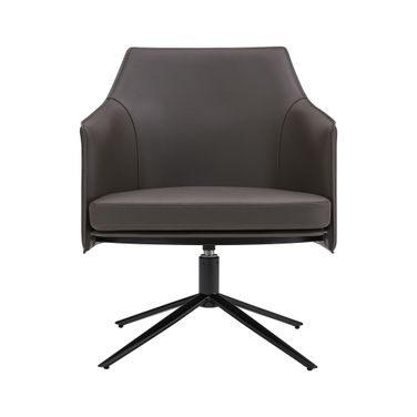 Signa Swivel Lounge Chair In Dark Gray