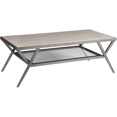 Signature Designs Adamo Cocktail Table In Silver Leaf