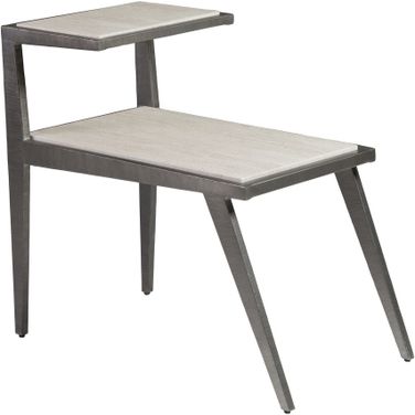 Signature Designs Adamo Side Table In Silver Leaf
