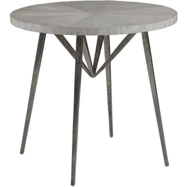 Signature Designs Alfie Round End Table In Cream White