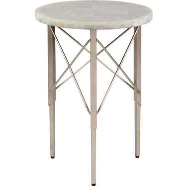 Signature Designs Bernard Round Spot Table In Champagne