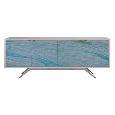 Signature Designs Blue Wave Media Console In Blue