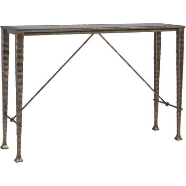 Signature Designs Cortona Console with Glass Top In Natural