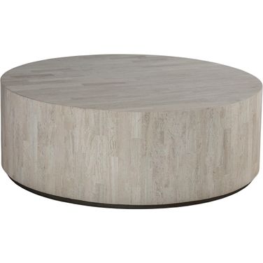 Signature Designs Cassio Round Cocktail Table In Cream White
