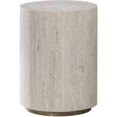 Signature Designs Cassio Round Drum Spot Table In Cream White