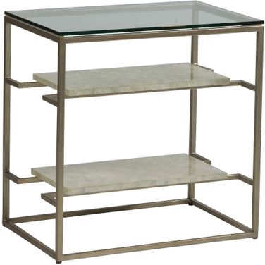 Signature Designs Cumulus Capiz Tier Table In Champagne