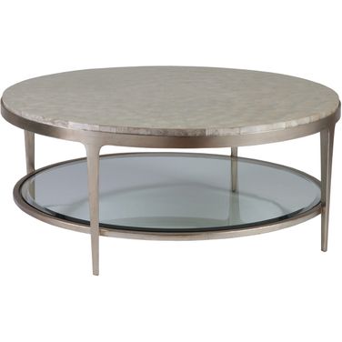 Signature Designs Gravitas Round Cocktail Table In Champagne